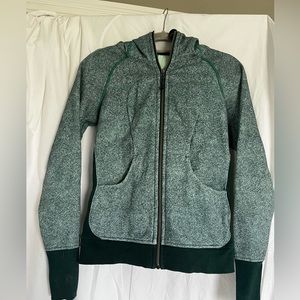 Special edition green Lululemon zipped/hooded jacket (size 6)